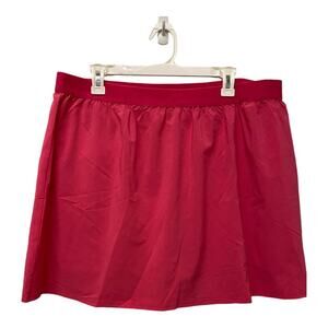 Ideology Women's Size 1X Skort Fiery Pink Athletic Skirt Built in Shorts NWT